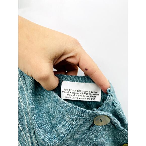 Goddess Gear hemp and organic cotton overalls Pacific Stripe - Picture 3 of 6